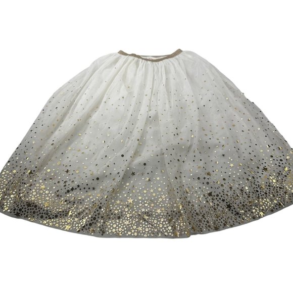 Cat And Jack Girl's Size Medium 7-8 Skirt Lined Lace And Sparkles White Preowned - Picture 1 of 9